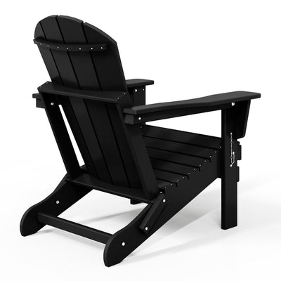 Chaise pliante Adirondack Polytrends Laguna résistante à la décoloration et aux intempéries pour patio extérieur