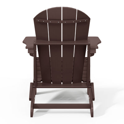 Chaise pliante Adirondack Polytrends Laguna résistante à la décoloration et aux intempéries pour patio extérieur