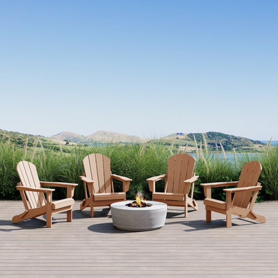 Chaises pliantes Adirondack Polytrends Laguna résistantes aux intempéries (lot de 4)