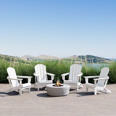Chaises pliantes Adirondack Polytrends Laguna résistantes aux intempéries (lot de 4)