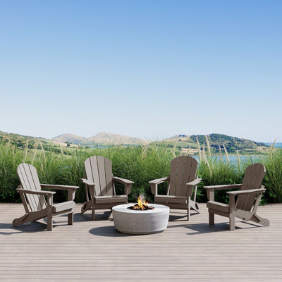 Chaises pliantes Adirondack Polytrends Laguna résistantes aux intempéries (lot de 4)