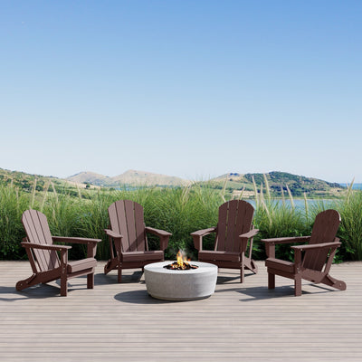 Chaises pliantes Adirondack Polytrends Laguna résistantes aux intempéries (lot de 4)