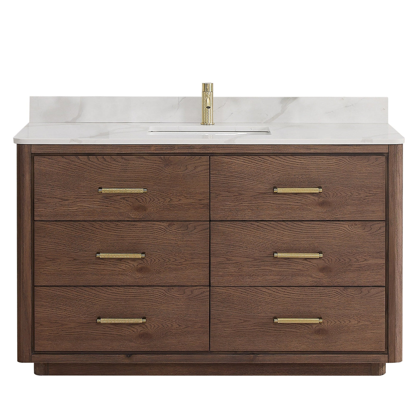 Meuble-lavabo Porto avec dessus en quartz blanc sans miroir