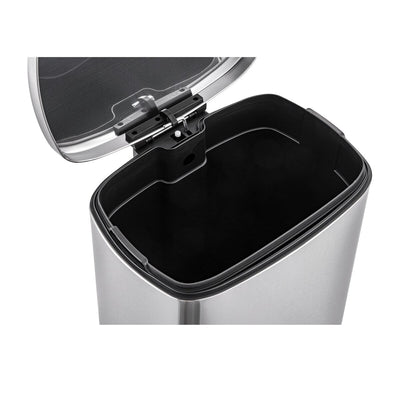 Poubelles rectangulaires Qualiazero de 13,2 gallons et deux de 1,3 gallon à pédale - Ensemble familial