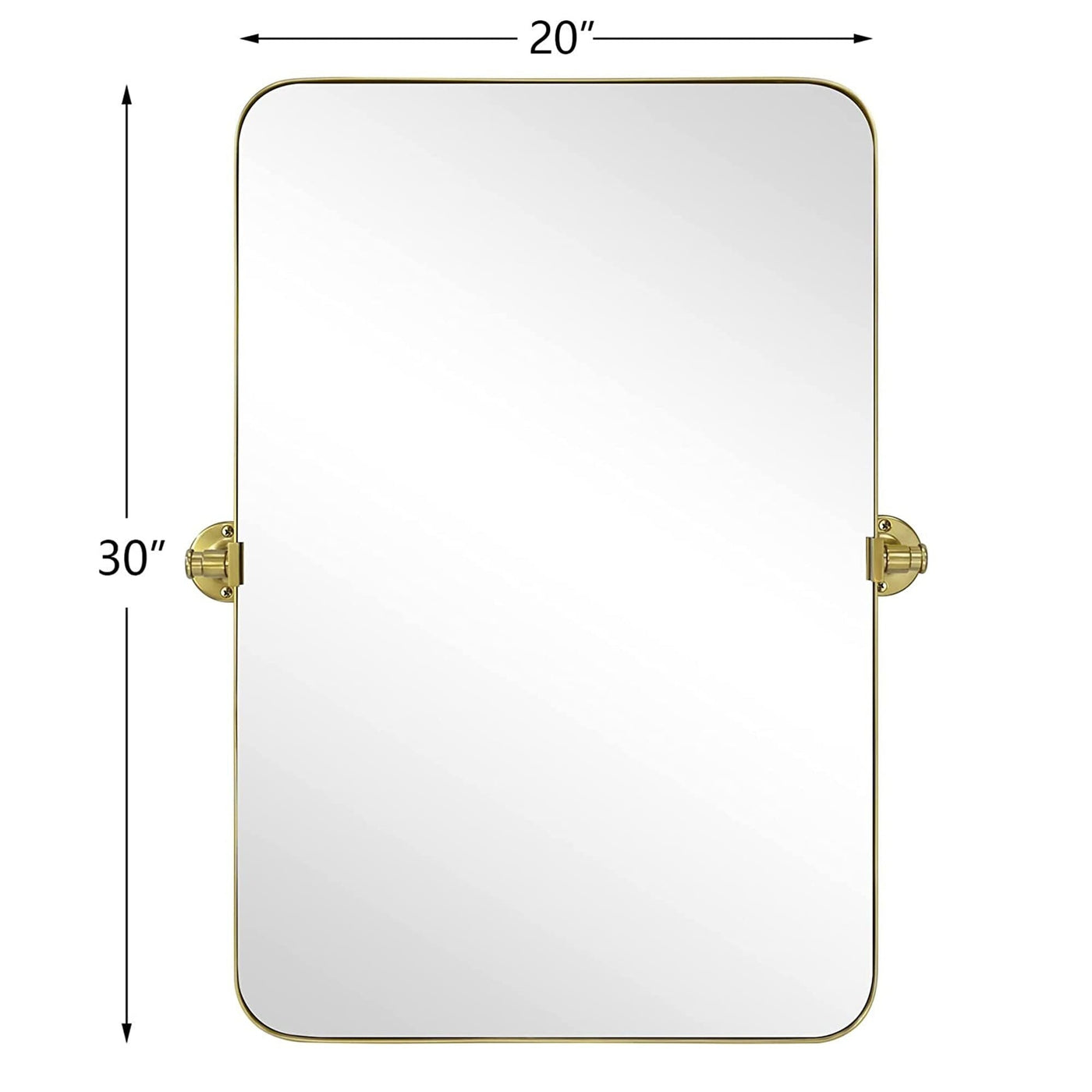 Miroir mural rectangulaire pivotant et inclinable en métal TEHOME Jonathan