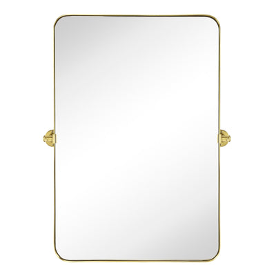 Miroir mural rectangulaire pivotant et inclinable en métal TEHOME Jonathan