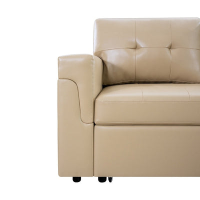 Canapé sectionnel convertible réversible avec lit gigogne, méridienne avec rangement dissimulé et pieds robustes
