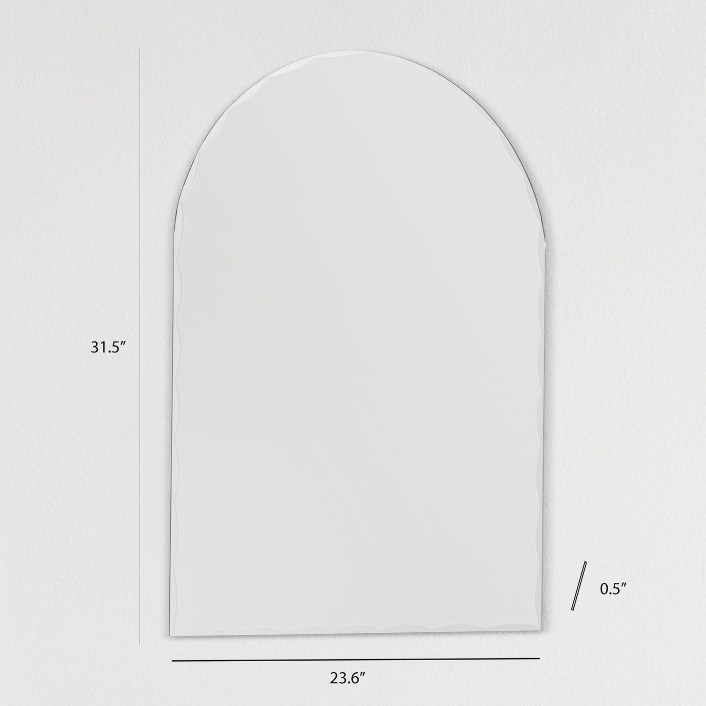 Miroir de salle de bain moderne sans cadre Rita Arch