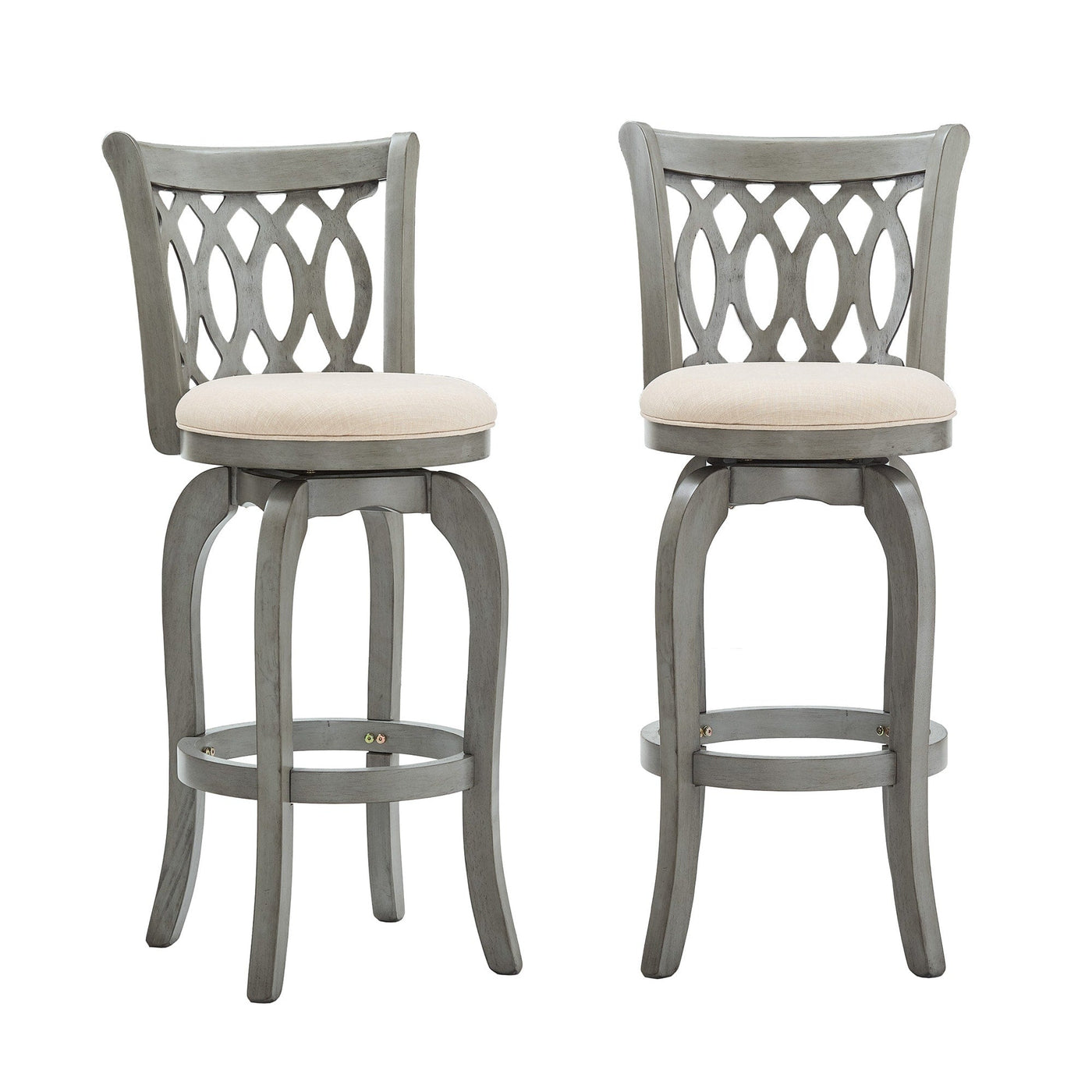 Tabouret de bar pivotant à dossier à défilement Rovinj