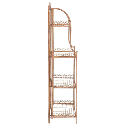 Étagère de boulangerie d'extérieur à 4 niveaux en fer forgé victorien SAFAVIEH Bryn - 25 po L x 15 po P x 63 po H - 25L x 15P x 63H
