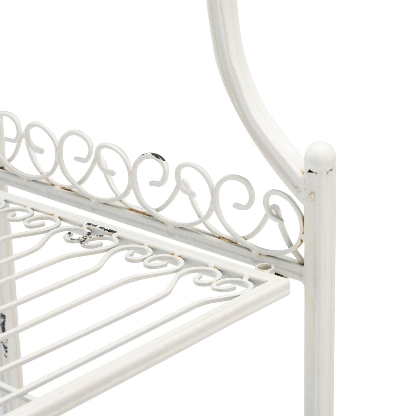Étagère de boulangerie d'extérieur à 4 niveaux en fer forgé victorien SAFAVIEH Bryn - 25 po L x 15 po P x 63 po H - 25L x 15P x 63H