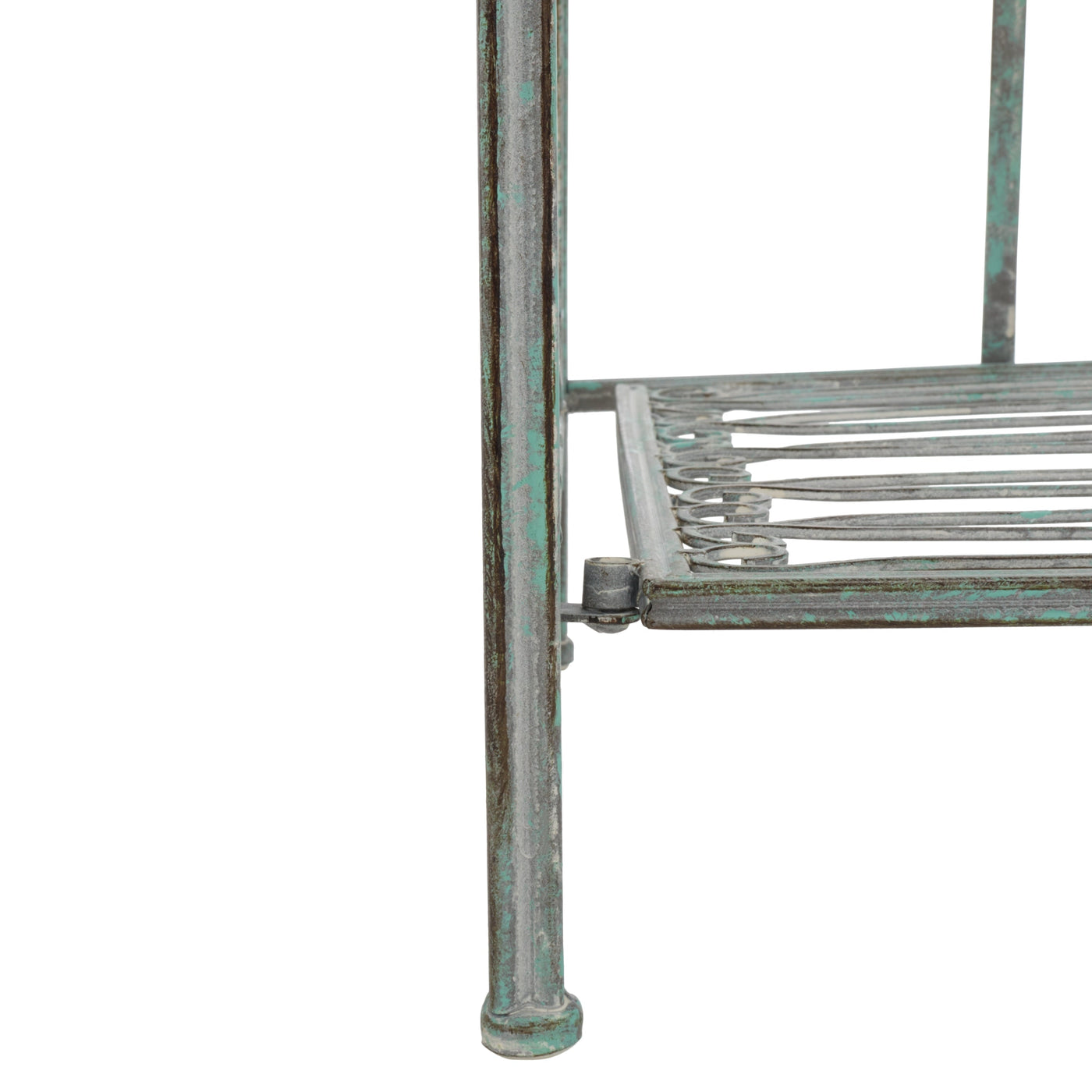 Étagère de boulangerie d'extérieur à 4 niveaux en fer forgé victorien SAFAVIEH Bryn - 25 po L x 15 po P x 63 po H - 25L x 15P x 63H