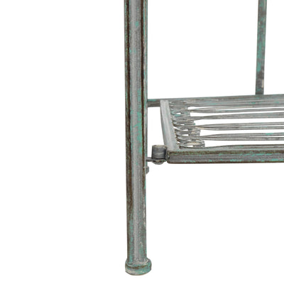 Étagère de boulangerie d'extérieur à 4 niveaux en fer forgé victorien SAFAVIEH Bryn - 25 po L x 15 po P x 63 po H - 25L x 15P x 63H