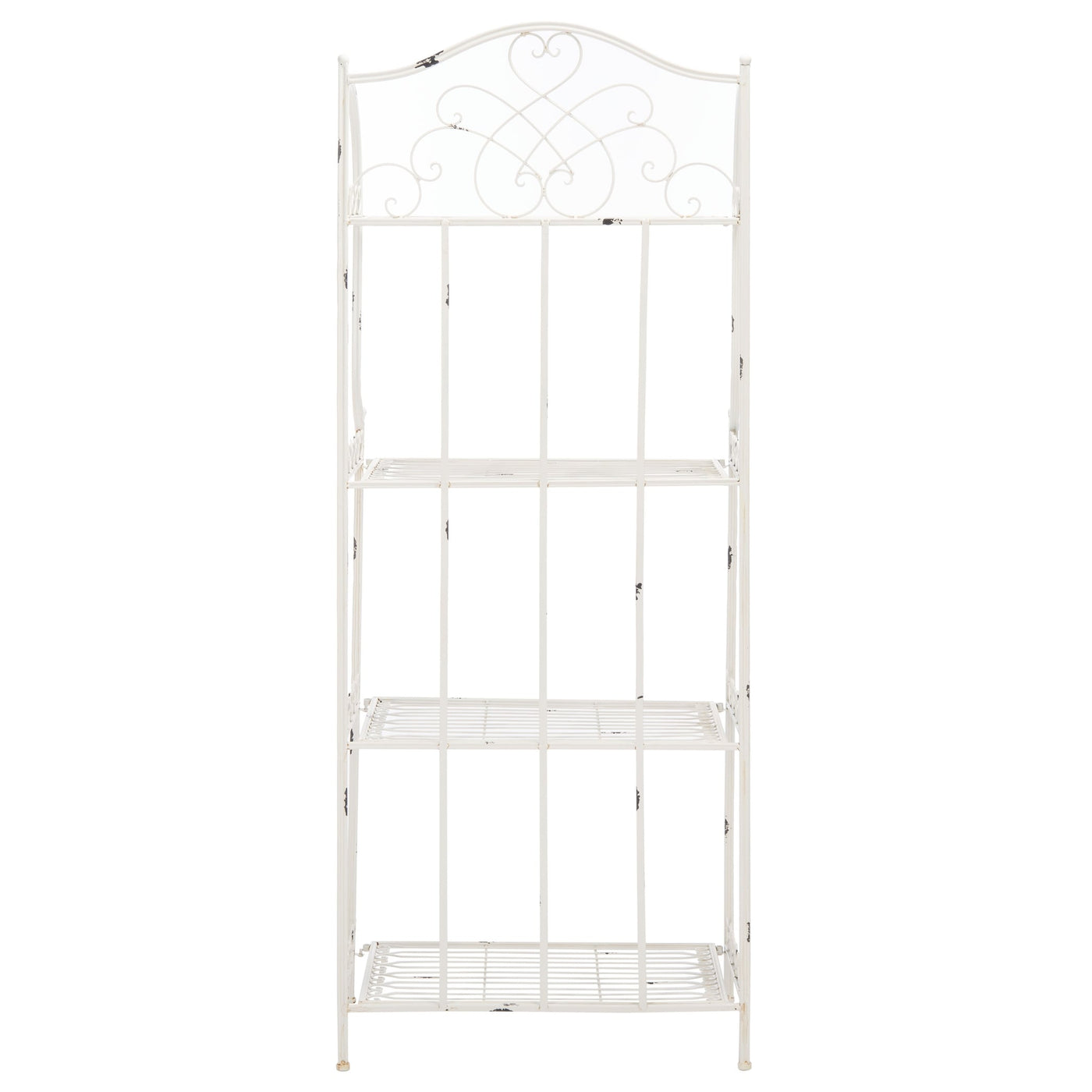 Étagère de boulangerie d'extérieur à 4 niveaux en fer forgé victorien SAFAVIEH Bryn - 25 po L x 15 po P x 63 po H - 25L x 15P x 63H