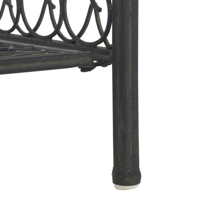 Étagère de boulangerie d'extérieur à 4 niveaux en fer forgé victorien SAFAVIEH Bryn - 25 po L x 15 po P x 63 po H - 25L x 15P x 63H