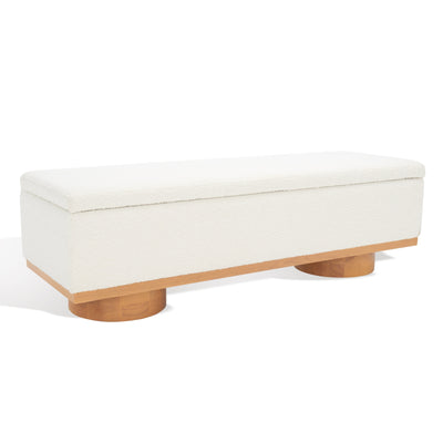 Banc de rangement SAFAVIEH Couture Sunneva Boucle - 61 po L x 20 po P x 19 po H - 61L x 20P x 19H
