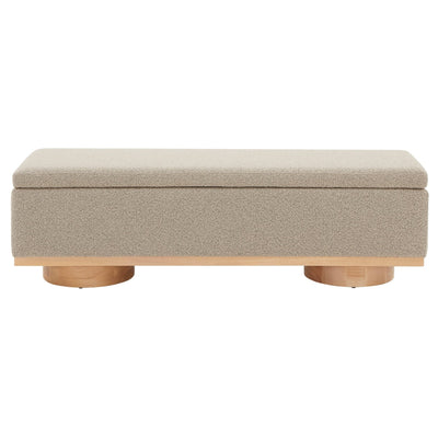 Banc de rangement SAFAVIEH Couture Sunneva Boucle - 61 po L x 20 po P x 19 po H - 61L x 20P x 19H