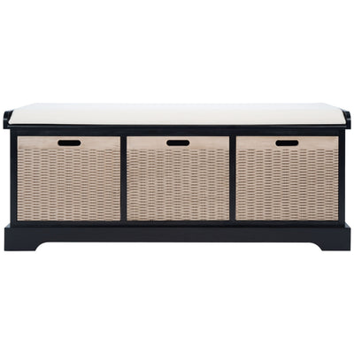 Banc de rangement à 3 tiroirs avec coussins SAFAVIEH Fiorello - 47,3 L x 15 L x 19 H - 47 L x 15 P x 19 H