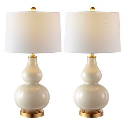 Lampe de table SAFAVIEH Lighting Diede Gourd (lot de 2) - 15 x 15 x 28,5 cm - 15 L x 15 P x 29 H