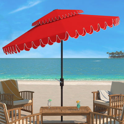 Parasol double toit SAFAVIEH Outdoor Kjerstin Valance 9 pieds