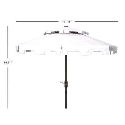 Parasol de marché double SAFAVIEH Outdoor Livia 9 pieds, base non incluse