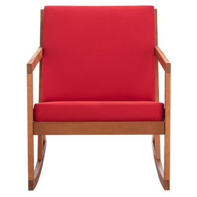 Chaise à bascule d'extérieur Makaila de SAFAVIEH avec coussin - 26 L x 31 P x 38 H