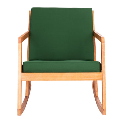 Chaise à bascule d'extérieur Makaila de SAFAVIEH avec coussin - 26 L x 31 P x 38 H
