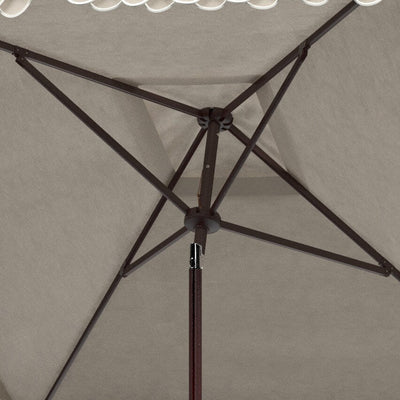 Parasol carré d'extérieur SAFAVIEH Naima Valance de 7,5 pieds