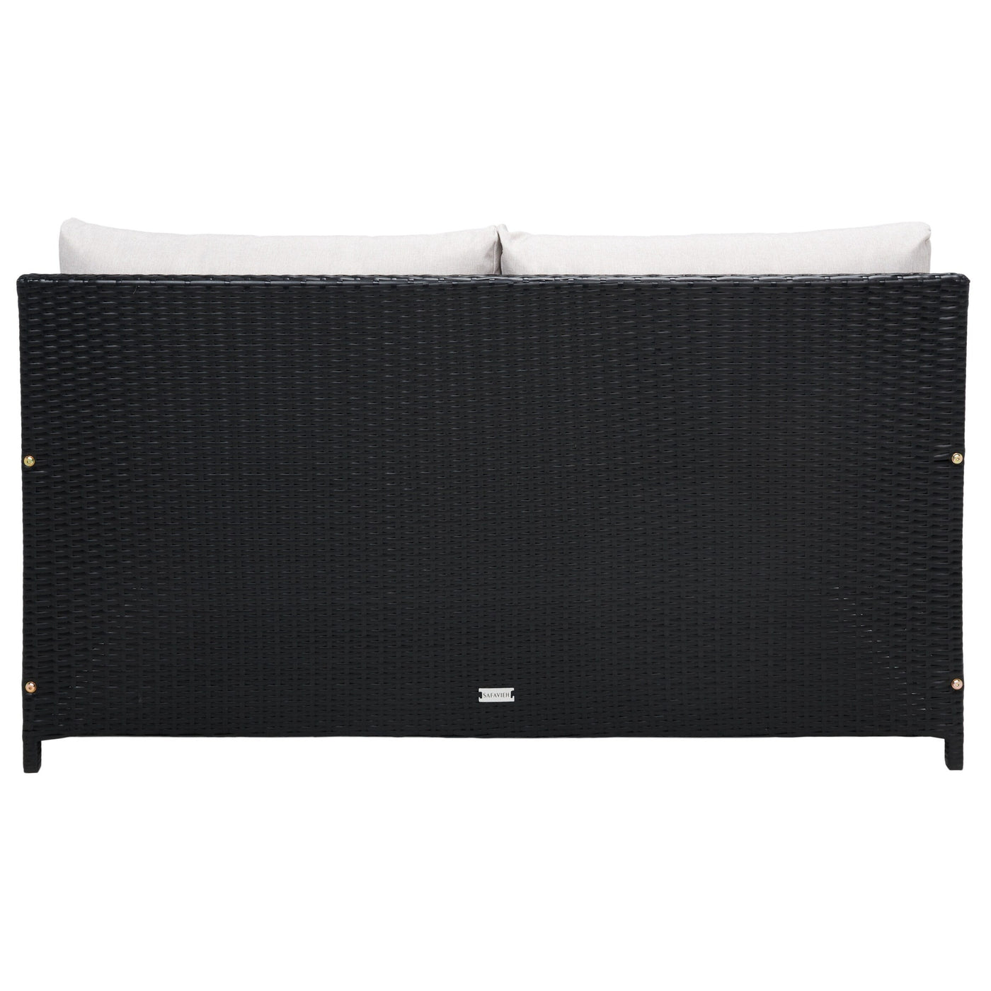 Lit de repos d'extérieur SAFAVIEH Taniyah en osier avec oreiller et coussins - 53 L x 28 P x 62 H
