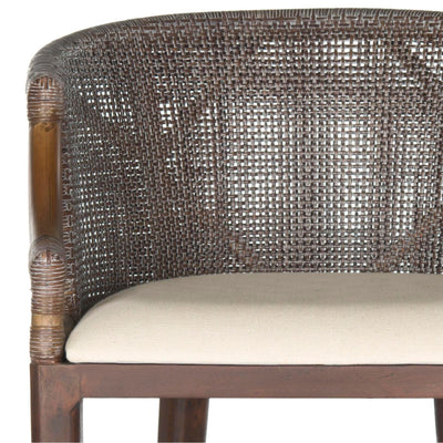 Tabouret de bar en rotin SAFAVIEH Virona de 76 cm (22,3 po l x 20,5 po l x 39 po H)