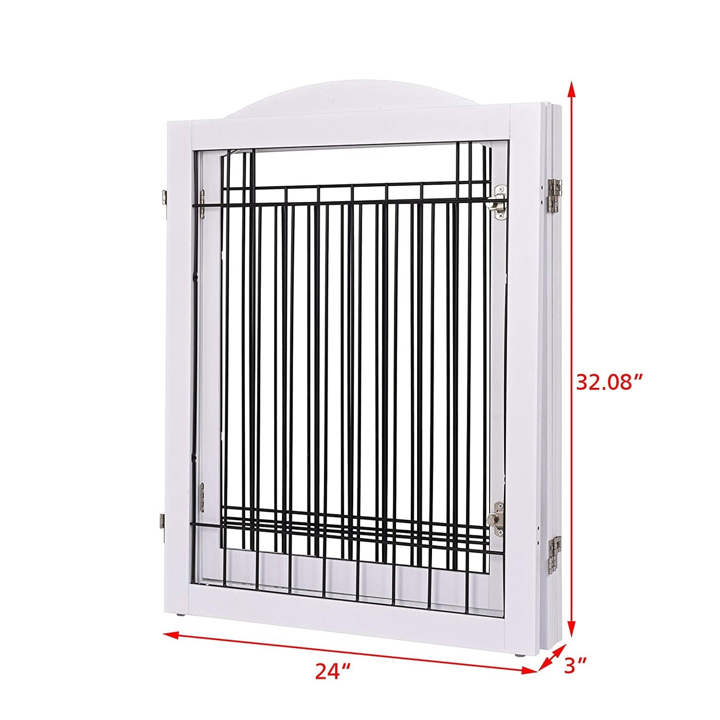 Barrière pour chien SPIRICH extra large de 96 pouces et haute de 30 pouces avec porte de passage, barrière pour animaux de compagnie autoportante en fil de fer, clôture de sécurité pour chiots