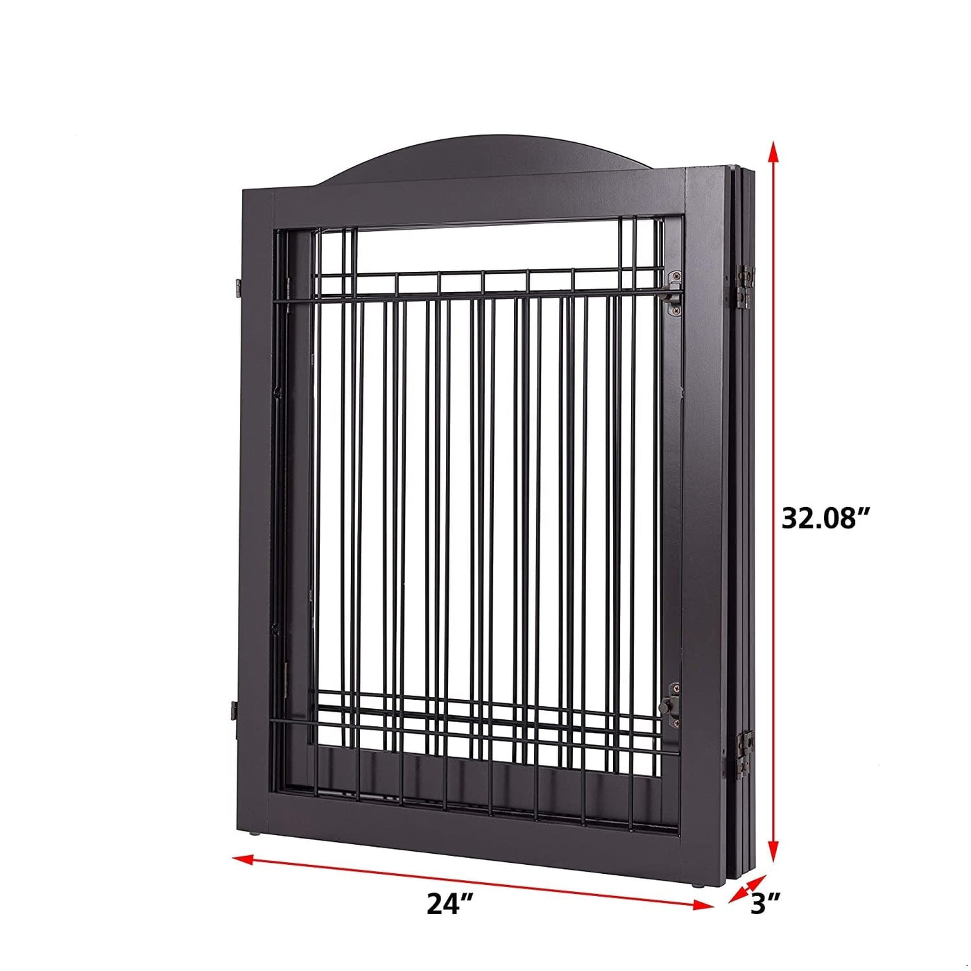 Barrière pour chien SPIRICH extra large de 96 pouces et haute de 30 pouces avec porte de passage, barrière pour animaux de compagnie autoportante en fil de fer, clôture de sécurité pour chiots