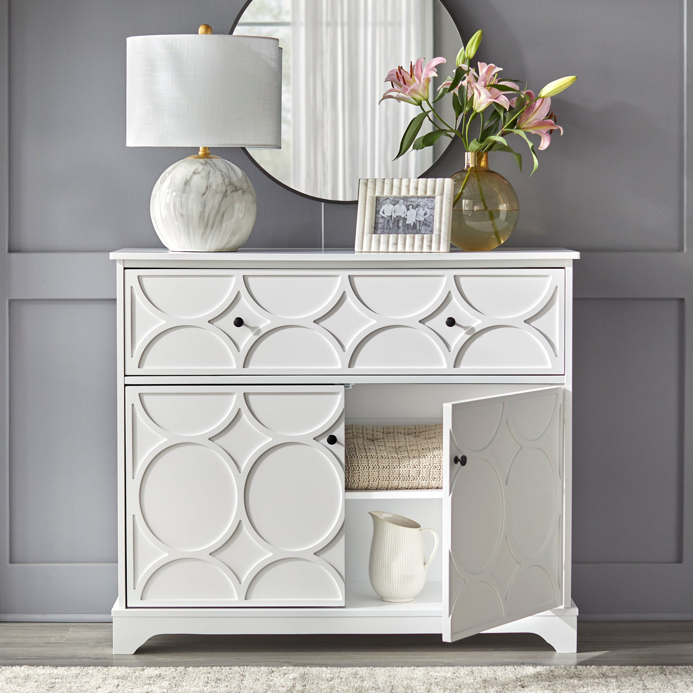 Armoire à façade circulaire Dawson Simple Living