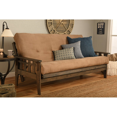 Ensemble futon rustique Somette Tucson pleine grandeur en noyer avec matelas