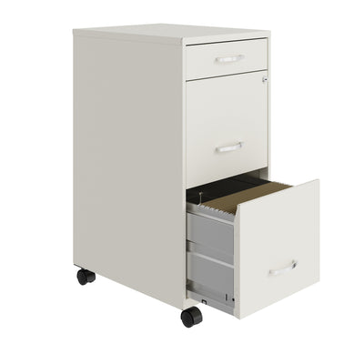 Classeur métallique Space Solutions 18 pouces à 3 tiroirs