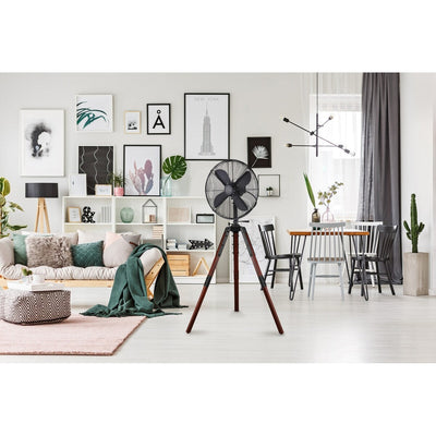 Ventilateur sur pied Star Fans Star Tripod 16 pouces avec pieds en bois