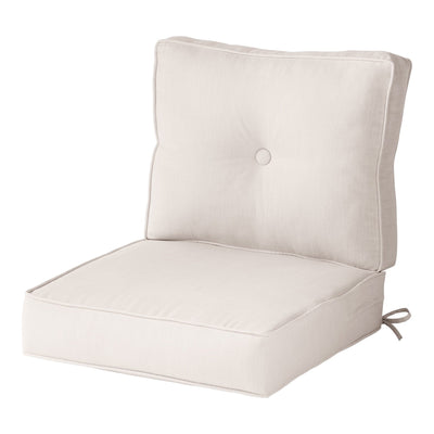Ensemble de coussins d'extérieur à siège profond Sunbrella de qualité supérieure, 2 pièces