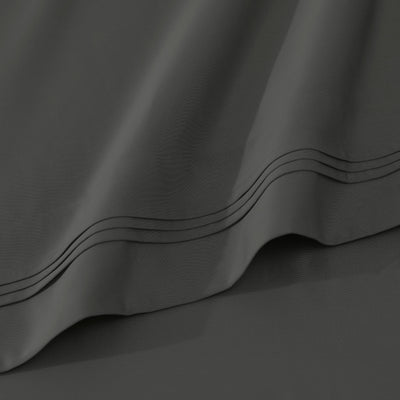 Parure de draps en coton égyptien de qualité supérieure 1000 fils au pouce carré, à poches profondes et à motif uni
