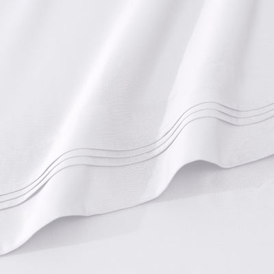 Parure de draps en coton égyptien de qualité supérieure 1000 fils au pouce carré, à poches profondes et à motif uni