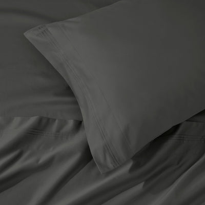 Parure de draps en coton égyptien de qualité supérieure 1000 fils au pouce carré, à poches profondes et à motif uni