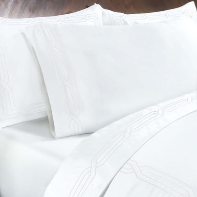 Parure de draps unie écologique en coton égyptien de qualité supérieure 1 200 fils