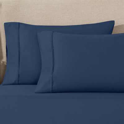 Parure de draps unie écologique en coton égyptien de qualité supérieure 1 200 fils