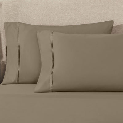 Parure de draps unie écologique en coton égyptien de qualité supérieure 1 200 fils