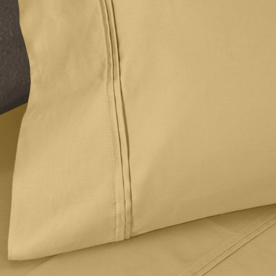 Parure de draps unie écologique en coton égyptien de qualité supérieure 1 200 fils