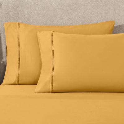 Parure de draps unie écologique en coton égyptien de qualité supérieure 1 200 fils