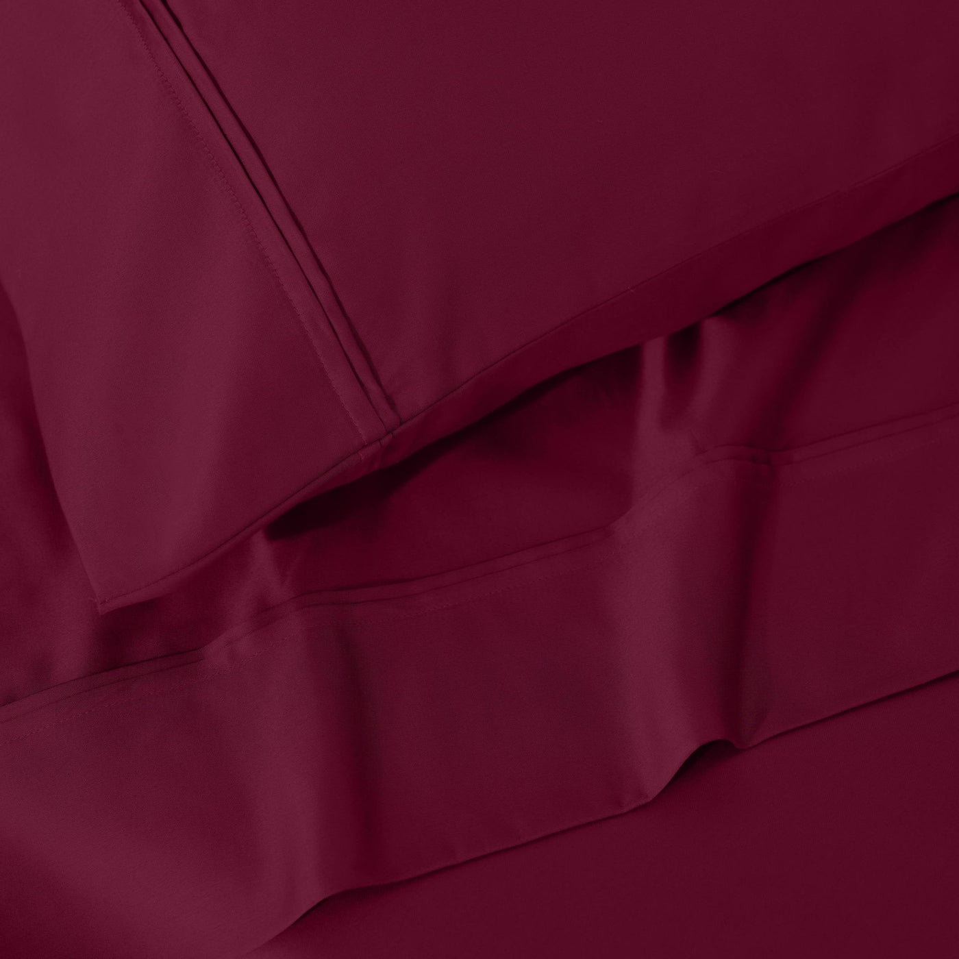 Parure de draps unie écologique en coton égyptien de qualité supérieure 1 200 fils