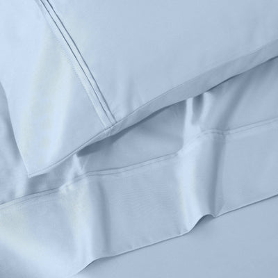 Parure de draps unie écologique en coton égyptien de qualité supérieure 1 200 fils