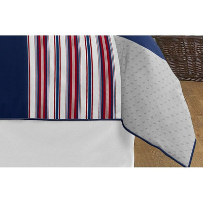 Ensemble de couette 3 pièces pour garçon, collection sport, motif baseball rouge, blanc et bleu, taille double/queen