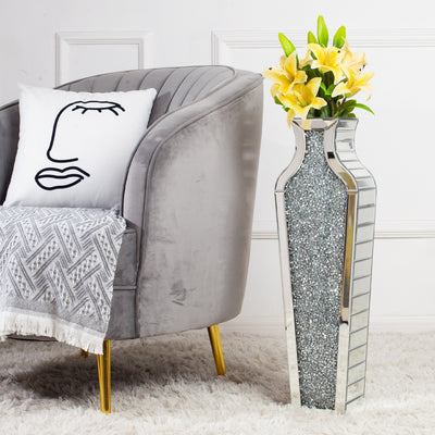Grand vase de sol en diamant concassé