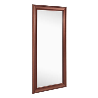 Grand miroir sur toute la surface, miroir surdimensionné, cadre en imitation bois lisse, miroir rectangulaire à suspendre au mur